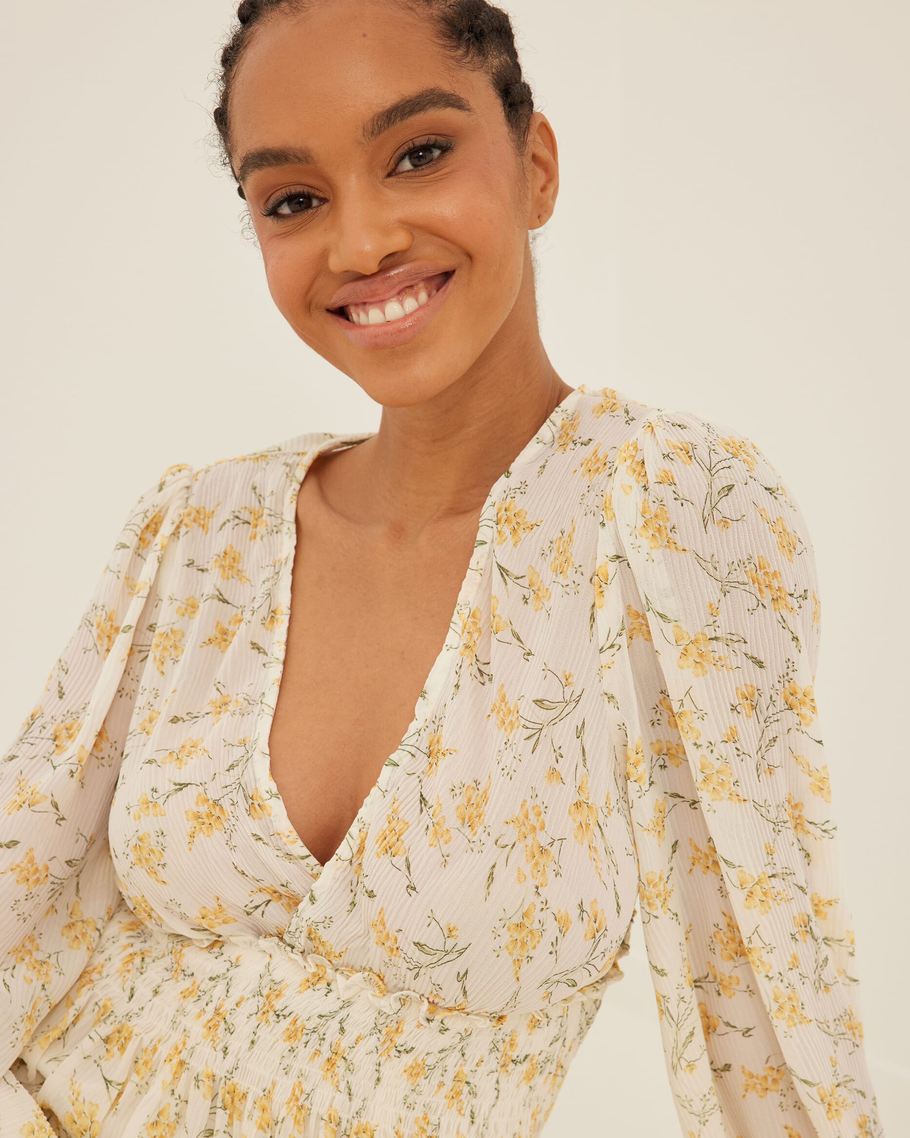 NA-KD Kjole Structured Smock Waist 