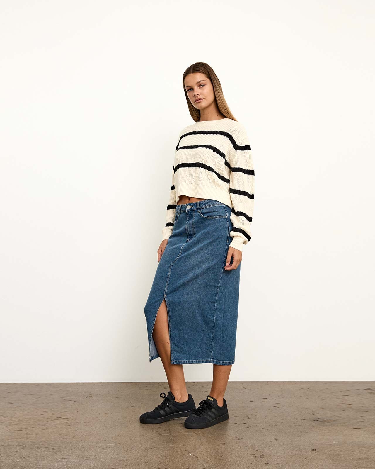 NOISY MAY Denimskjørt Kath Slit, XS, NOISY MAY Skjørt Blå XS