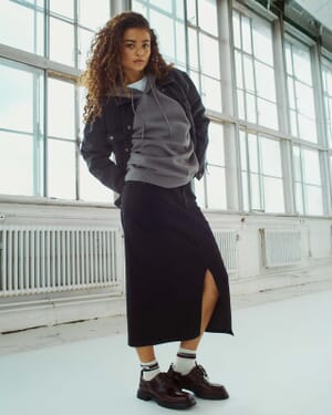 Denimskjørt Kath Slit