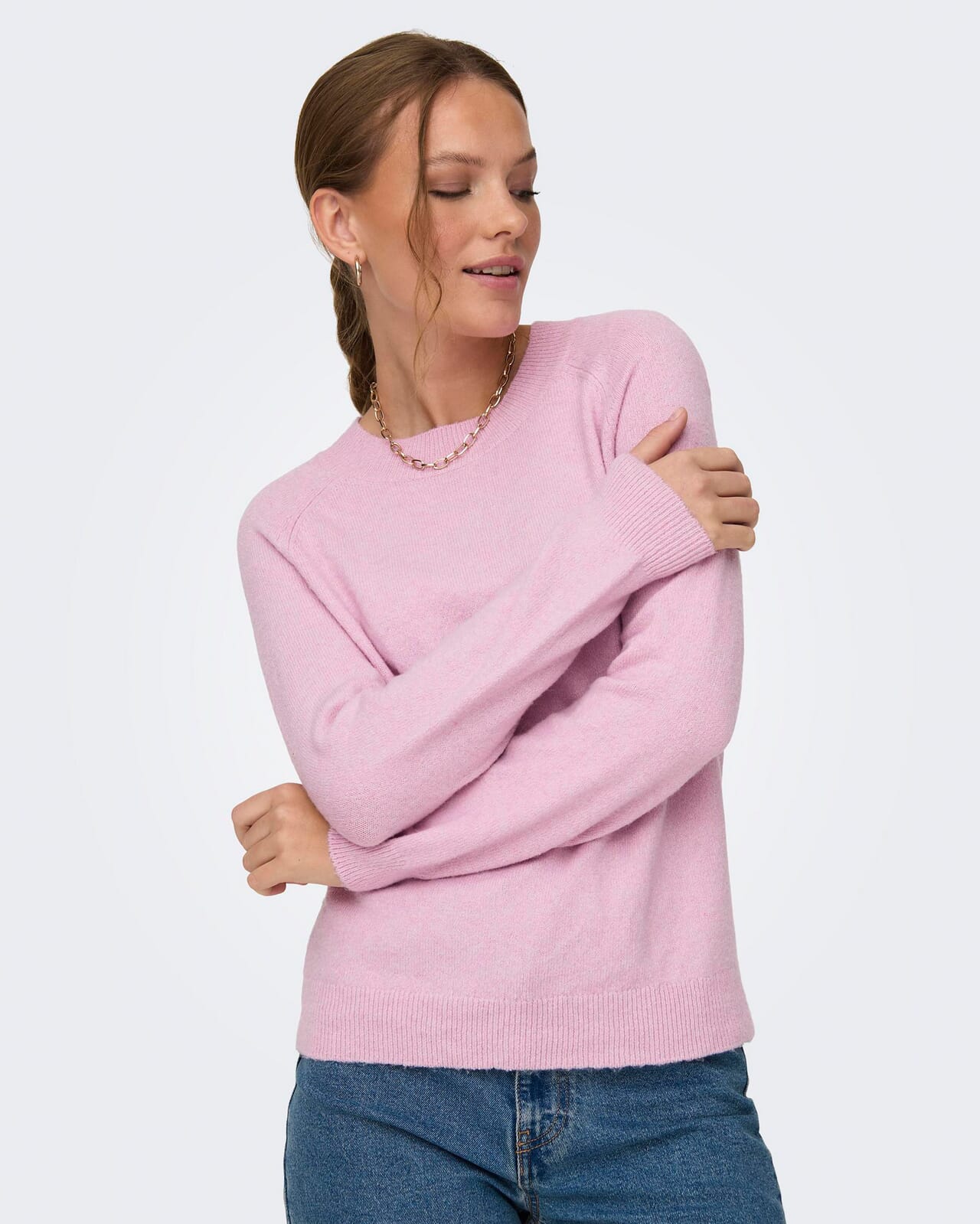 ONLY Genser Rica Life L/S Pastel Lavender/ Melange Myke gensere til