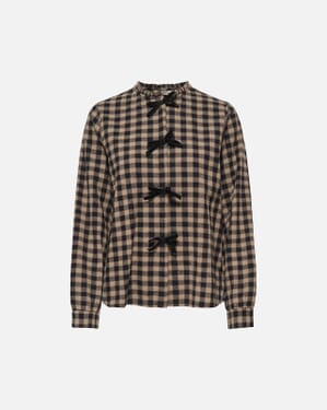 Skjorte Frida Check Bow