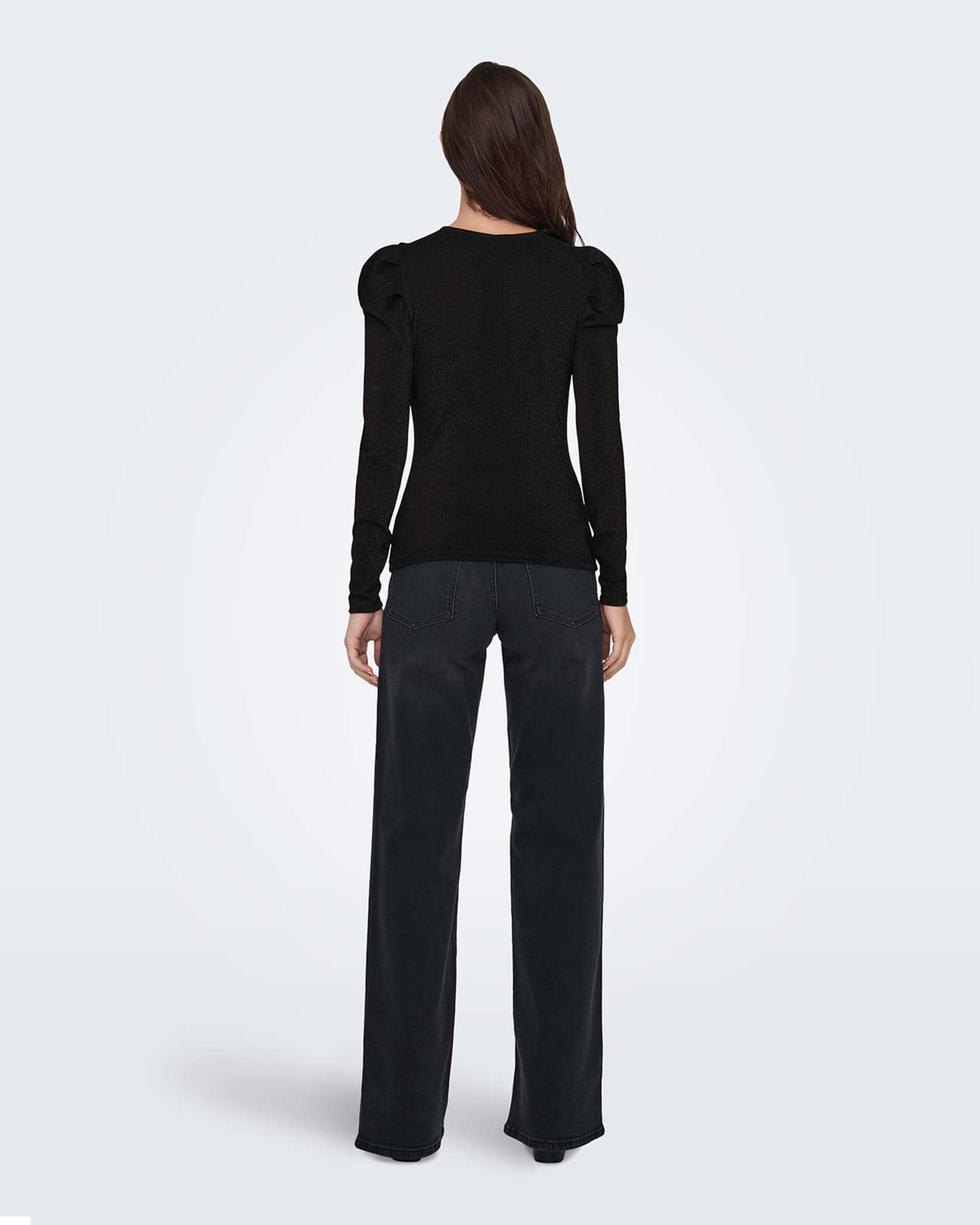 Onlqueen L S Glitter Twist Dre Black Filli Silver