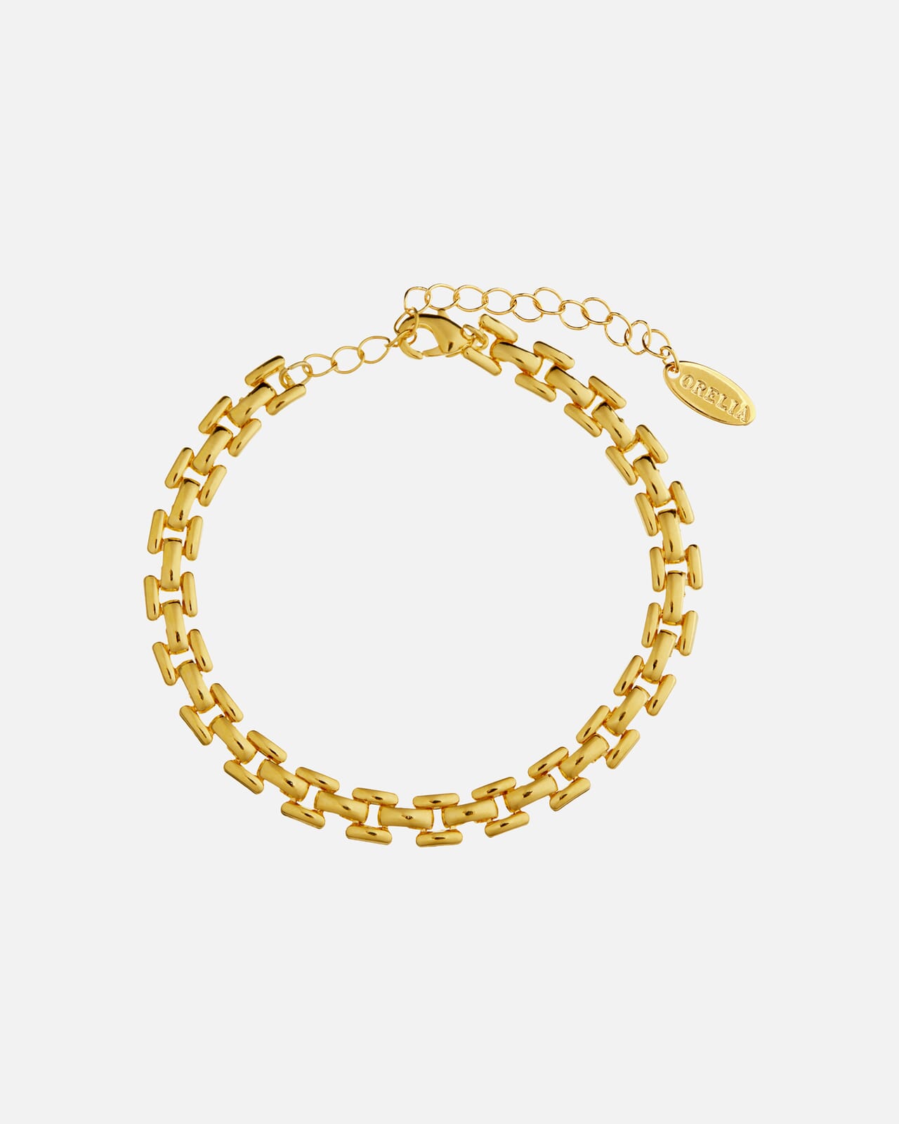 ORELIA Rwo & bar link chain bracelet main image 1