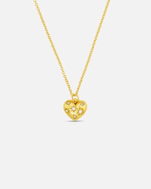 Kjede Starburst Heart Charm