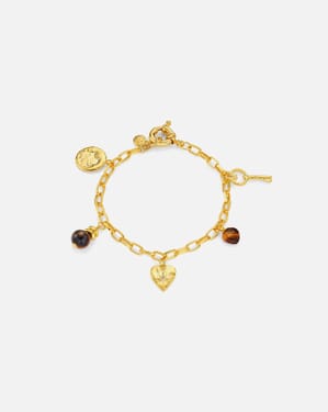 Armbånd Mixed Charm & Tigers Eye