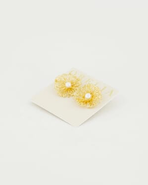 Øredobber Statement Flower Pearl