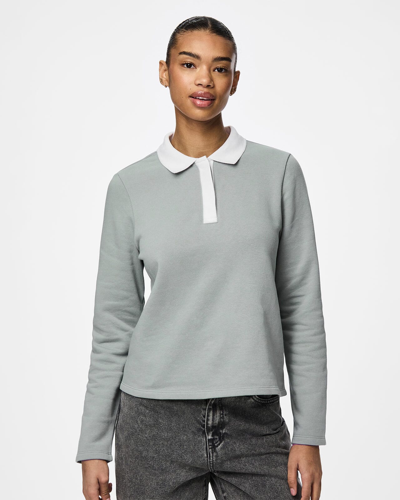 PIECES Genser Tinori Polo, XS, PIECES Genser Grønn XS