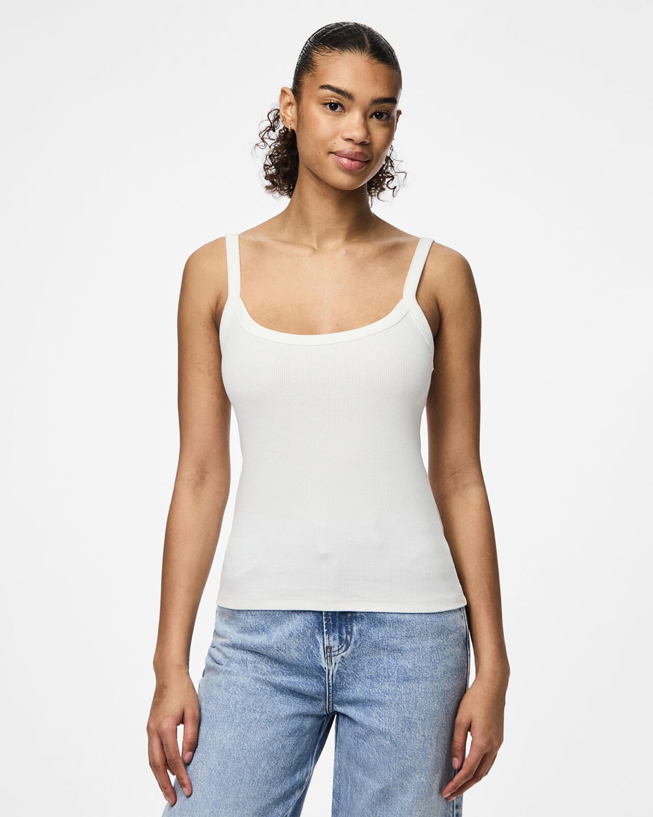 PIECES Singlet May, S, PIECES Singlet Hvit S
