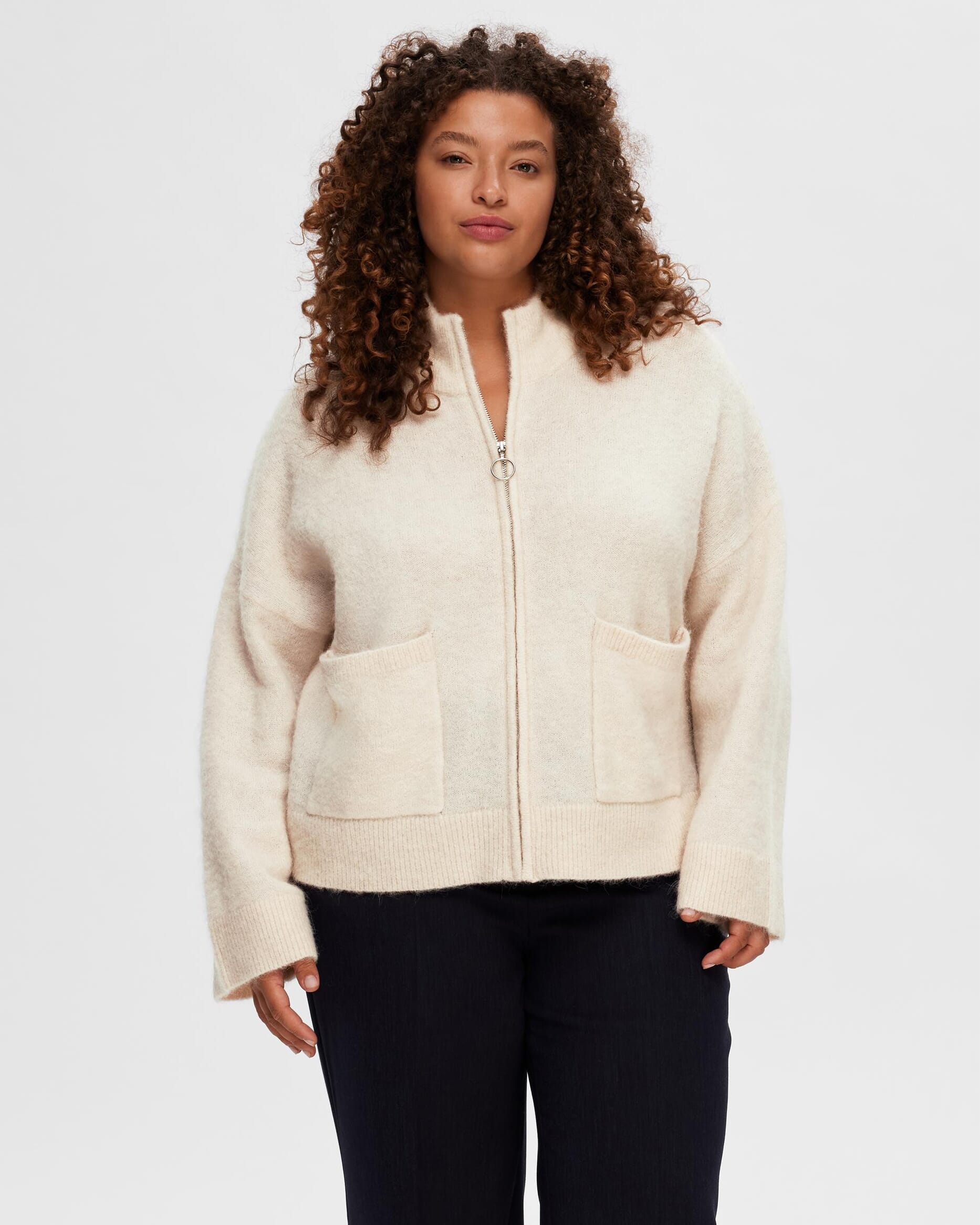 Cardigan Sia Ras Zipper Ullmiks