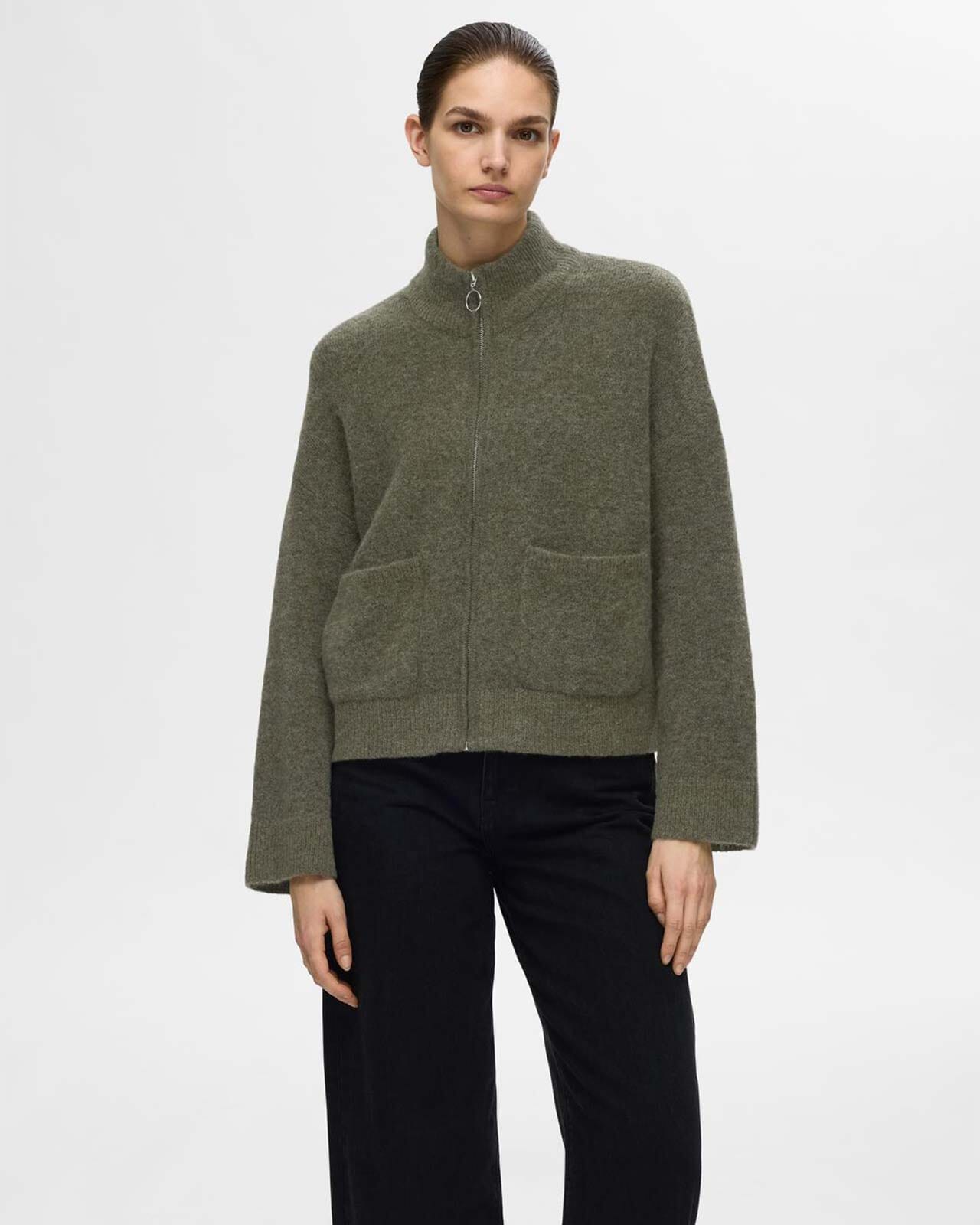 Cardigan Sia Ras Zipper Ullmiks