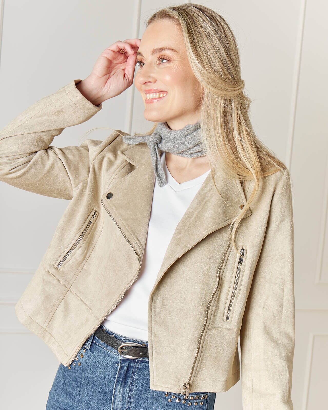 Skinnjakke Kikki Suede