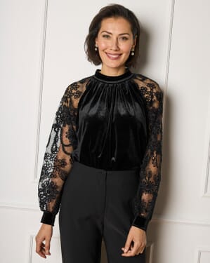 Bluse Britney Velvet Lace