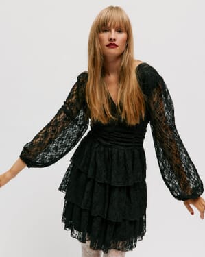 Blondekjole Lise Vneck