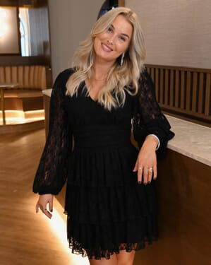 Blondekjole Lise Vneck