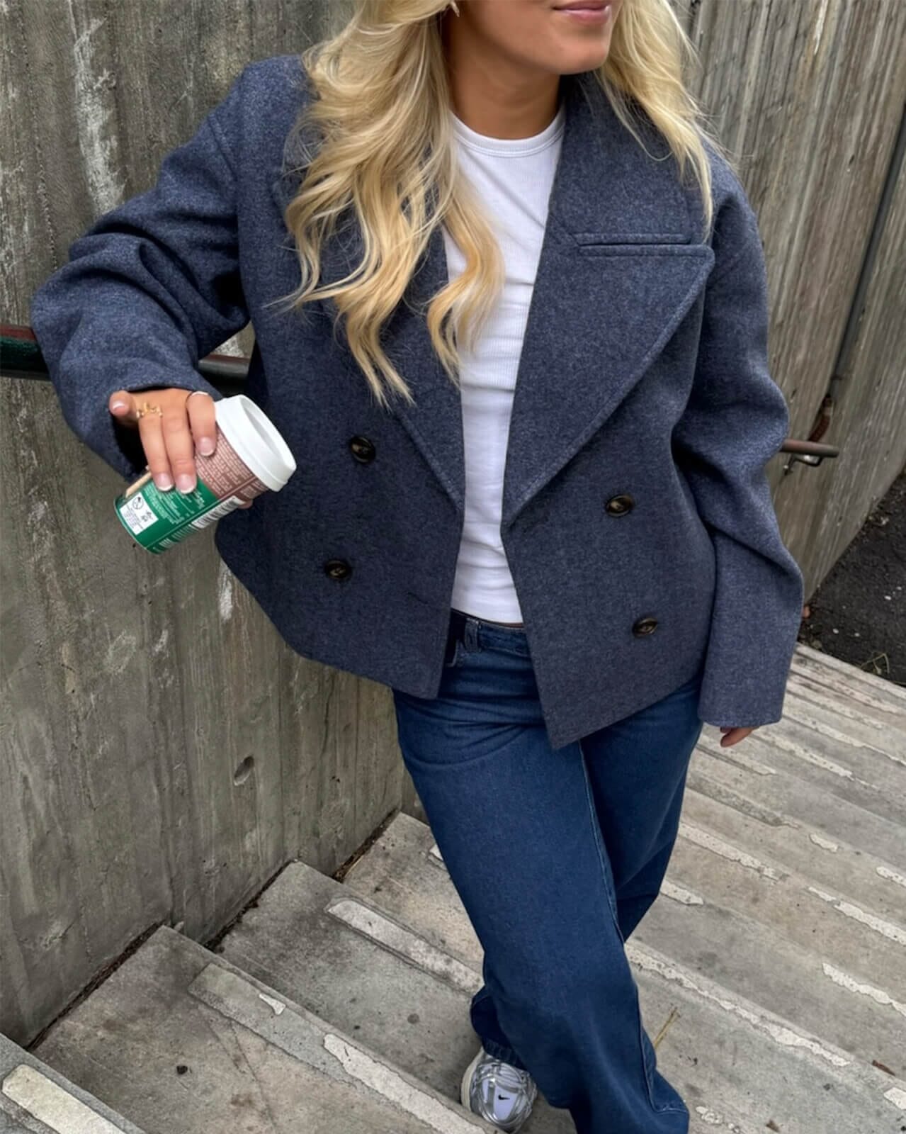 VERO MODA Jakke Vinceline Short, M, VERO MODA Jakke Blå M