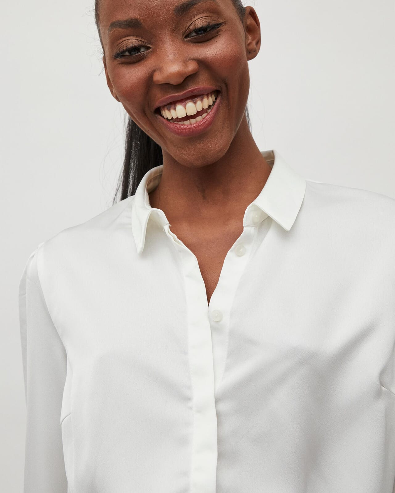 Ellette Satin L S Shirt Four Leaf Clover
