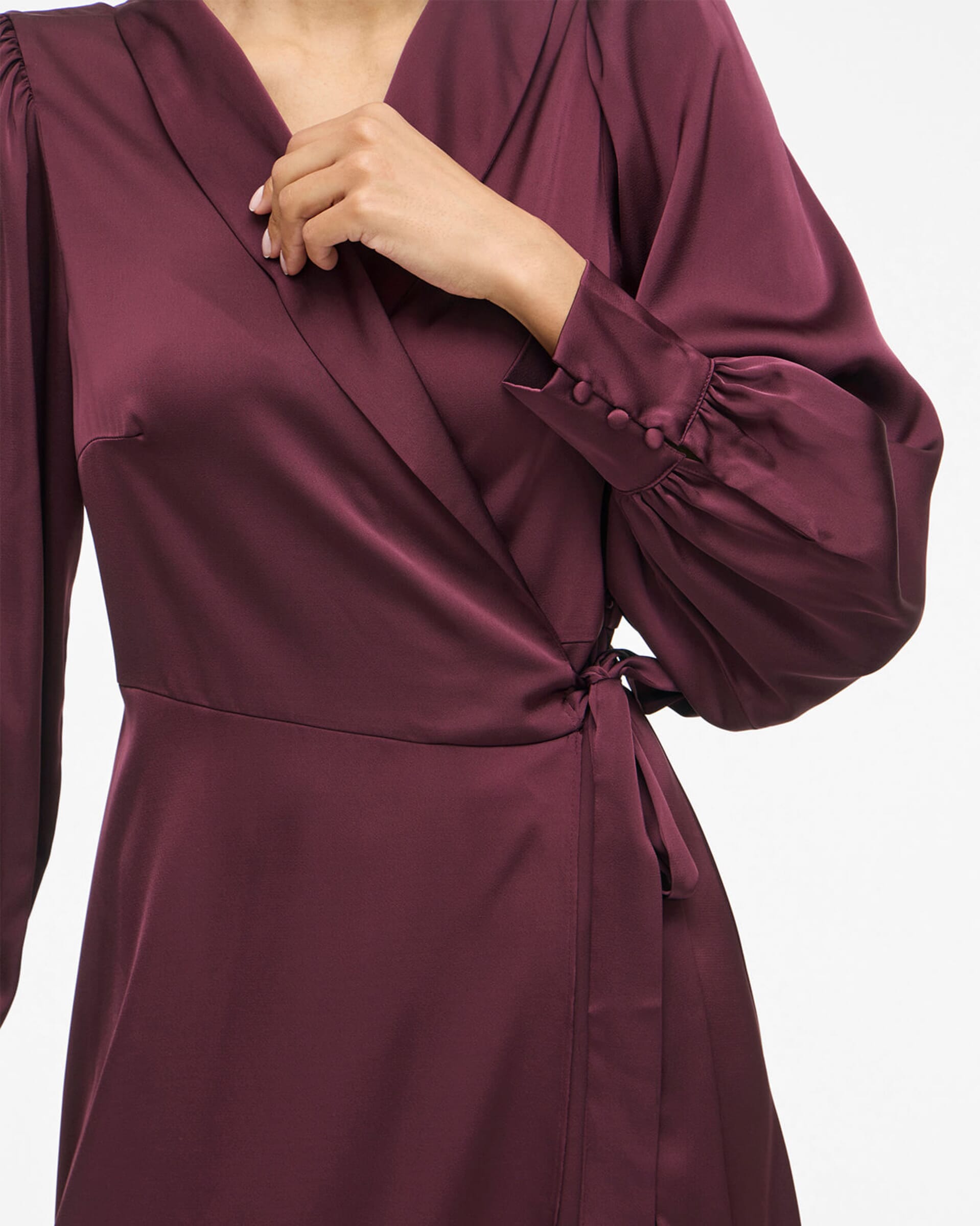 Vienna Ravenna L S Ankle Wrap Dress Scarab
