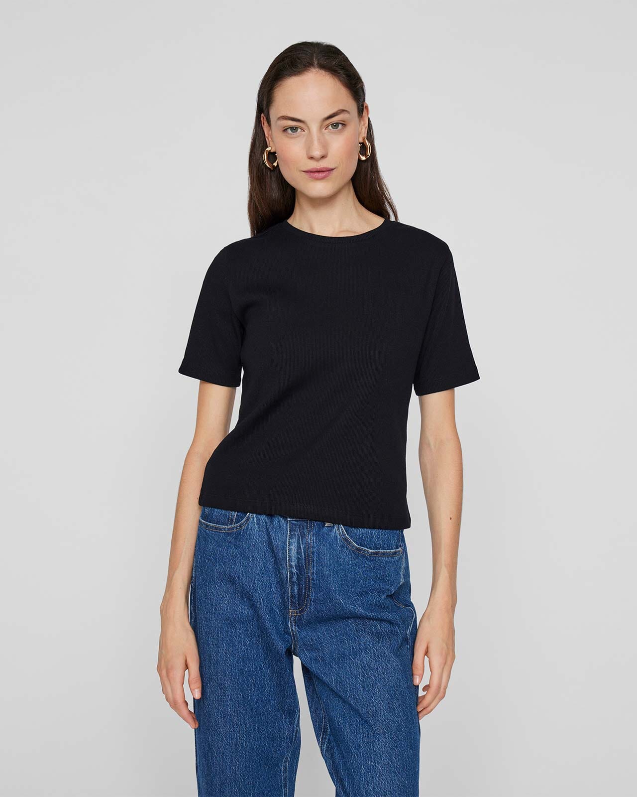 VILA T-skjorte Sola, XS, VILA T-skjorte Svart XS