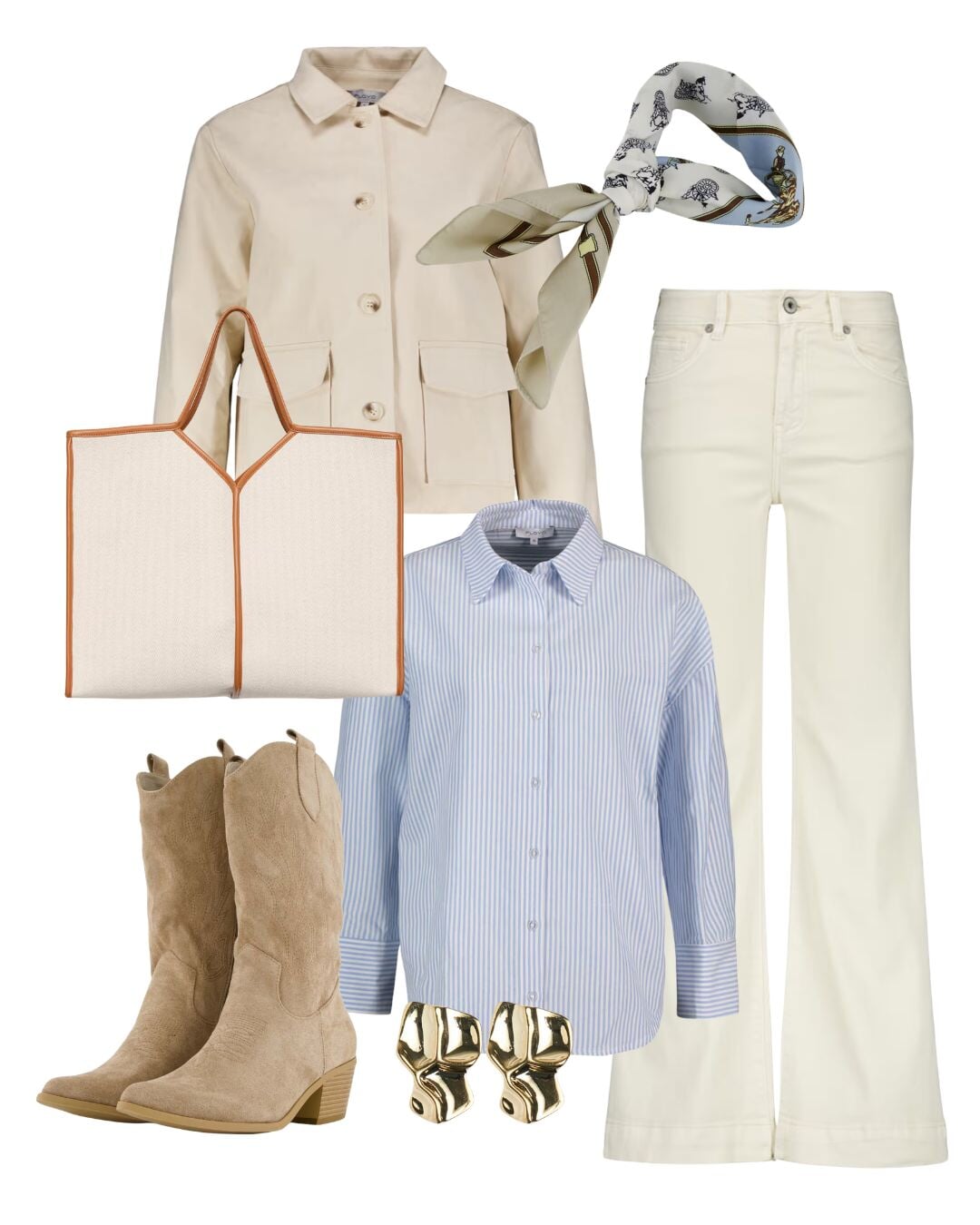 Denim og hvite toner