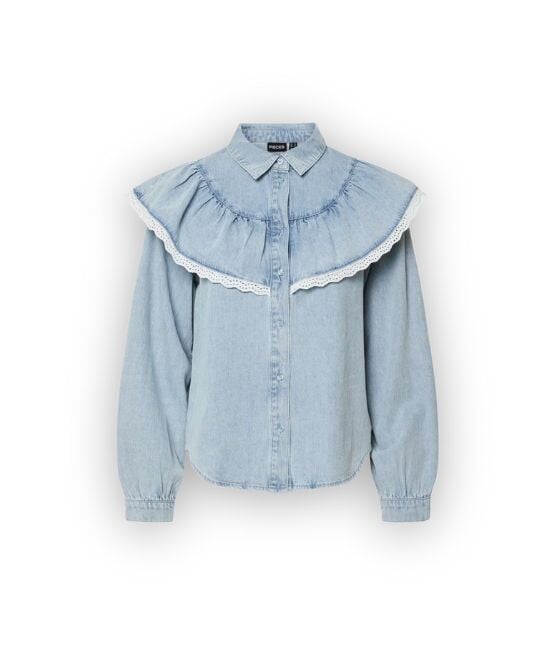 Denimskjorte Birke Ruffle | FLOYD.no