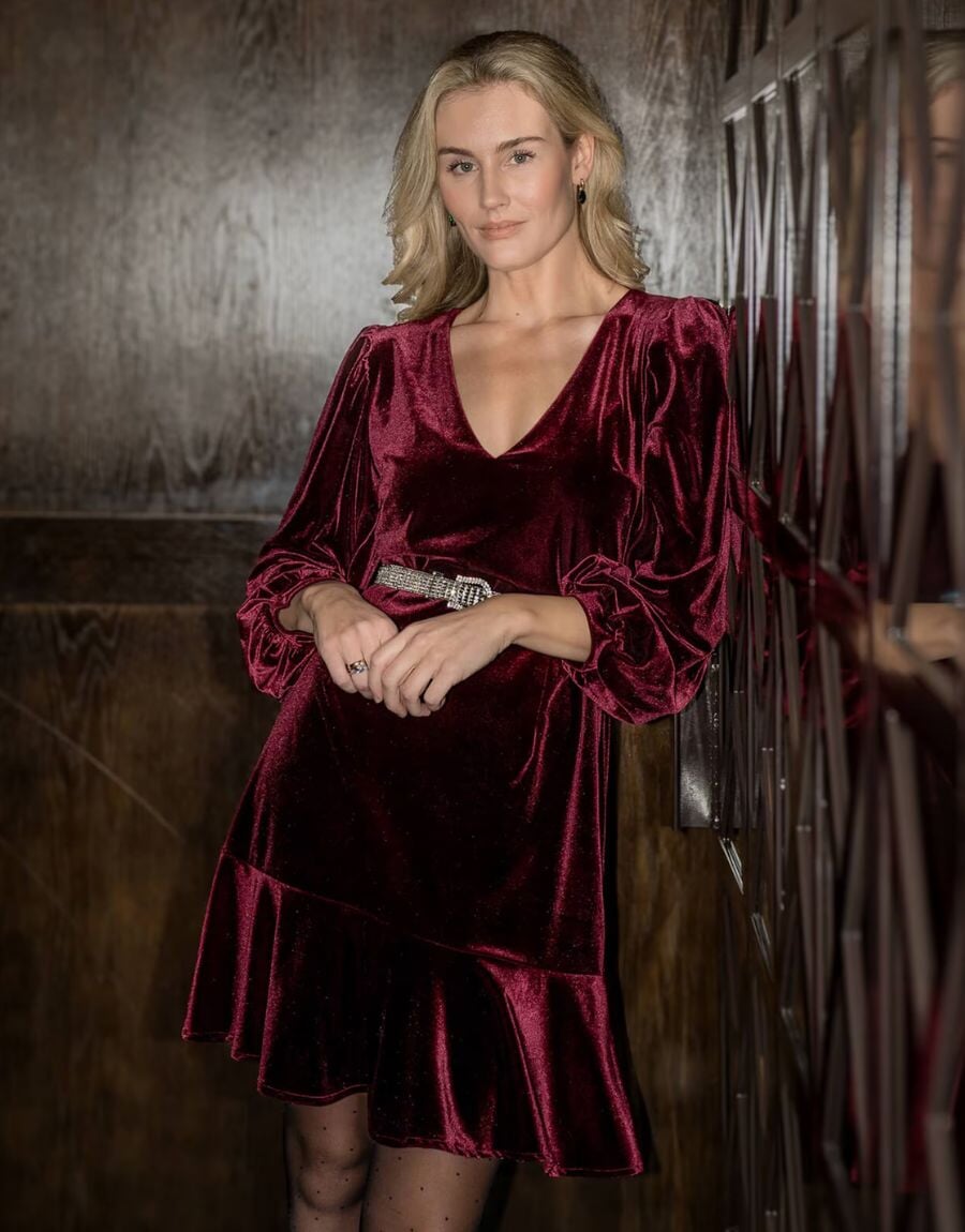 Kjole Cissy V LS Velvet | FLOYD.no