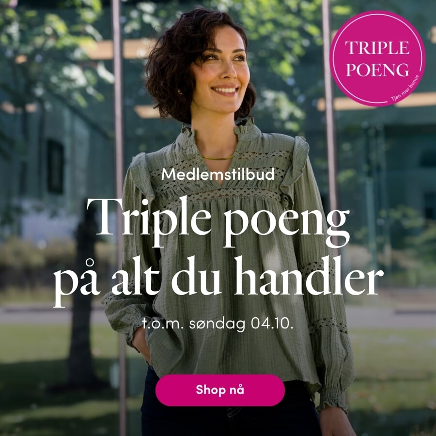 Triple poeng på alt du handler Medlemstilbud: Triple poeng på alt du handler t.o.m 4. oktober 2026 | FLOYD.no