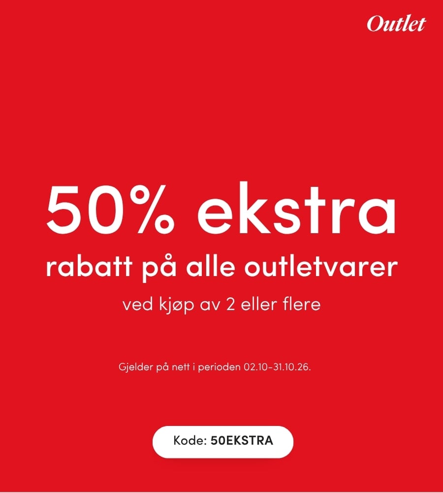 50% ekstra rabatt ved kjøp av 2 eller flere varer Gjør et kupp nå: 50% ekstra rabatt ved kjøp av 2 eller flere varer | FLOYD.no