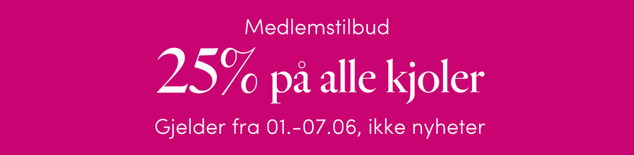 MEDLEMSTILBUD: 25% på alle kjoler fra 01.-07.06. 2026. Gjelder kun på nett, ikke nyheter | FLOYD.no