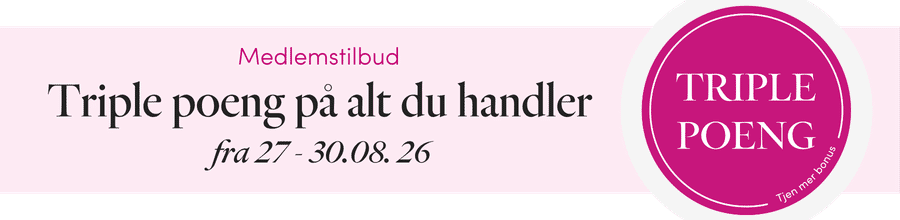 Triple poeng på alt du handler i nettbutikken og våre Concept Stores 27 - 30.08. 2026 | FLOYD.no