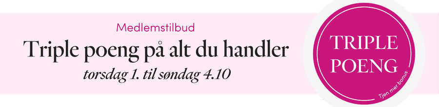 MEDLEMSTILBUD: Triple poeng på alt du handler MEDLEMSTILBUD: Triple poeng på alt du handler t.o.m. søndag 4 oktober 2026 | FLOYD.no