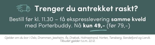 Få levering samme kveld med Porterbuddy Trenger du antrekket i kveld? Få levering samme kveld med Porterbuddy | FLOYD.no