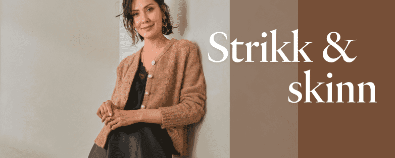 Strikk og skinn – sesongens kontraster i én kolleksjon