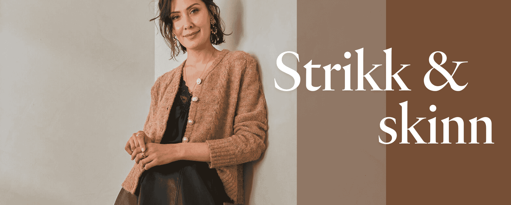 Strikk og skinn – sesongens kontraster i én kolleksjon